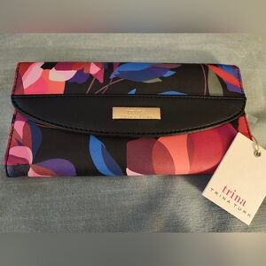 Trina Turk Black and Multicolor Floral Wallet
